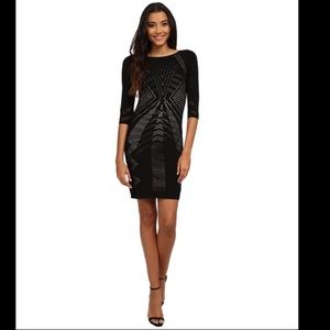 Calvin Klein Black Geometric Dress